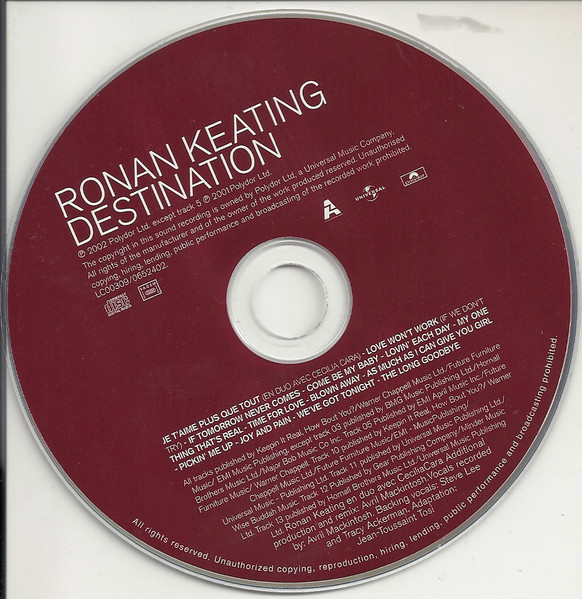 Ronan Keating - Destination | Polydor (0652402) - 4