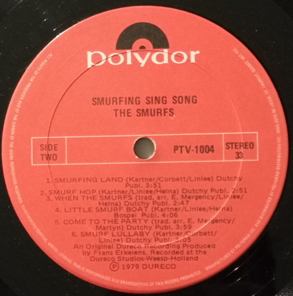 The Smurfs - Smurfing Sing Song | Polydor (PTV-1004) - 4