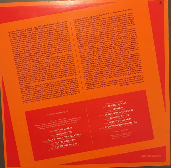 Earl Hines And His Quartet - "Fatha" Blows Best | MCA Records (510.141) - 2 Earl Hines And His Quartet - "Fatha" Blows Best | MCA Records (510.141) - 2