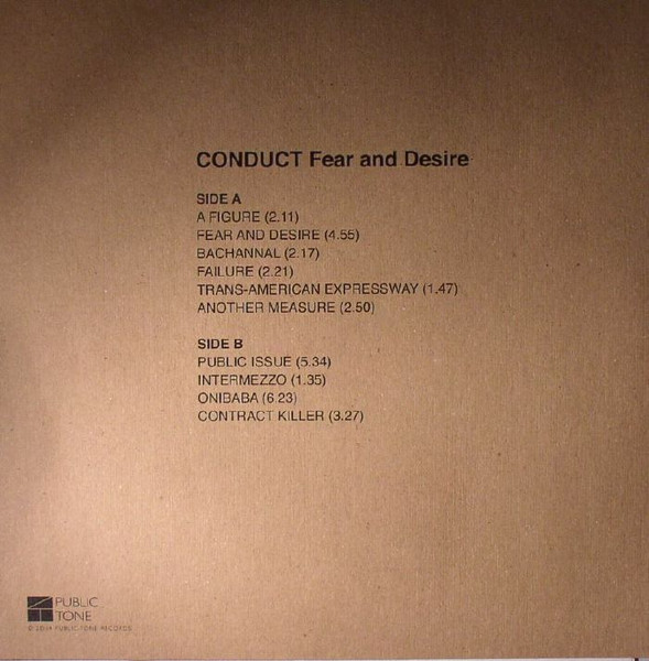 Conduct - Fear and Desire | Public Tone Records (PTR-001) - 2 Conduct - Fear and Desire | Public Tone Records (PTR-001) - 2