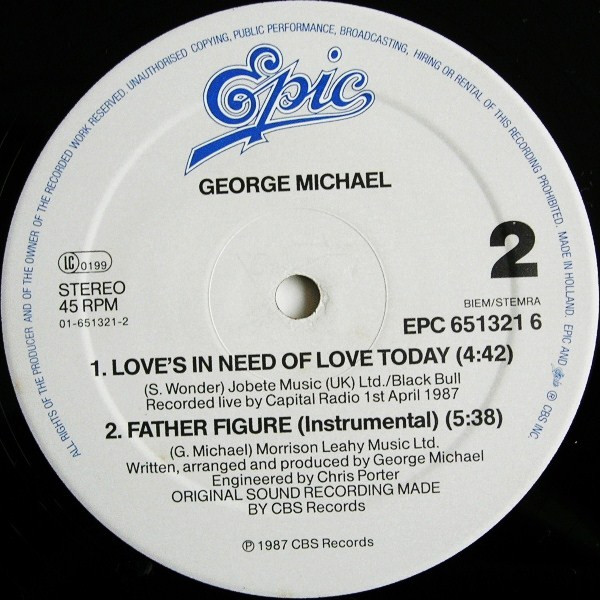 George Michael - Father Figure | Epic (EPC 651321 6) - 3