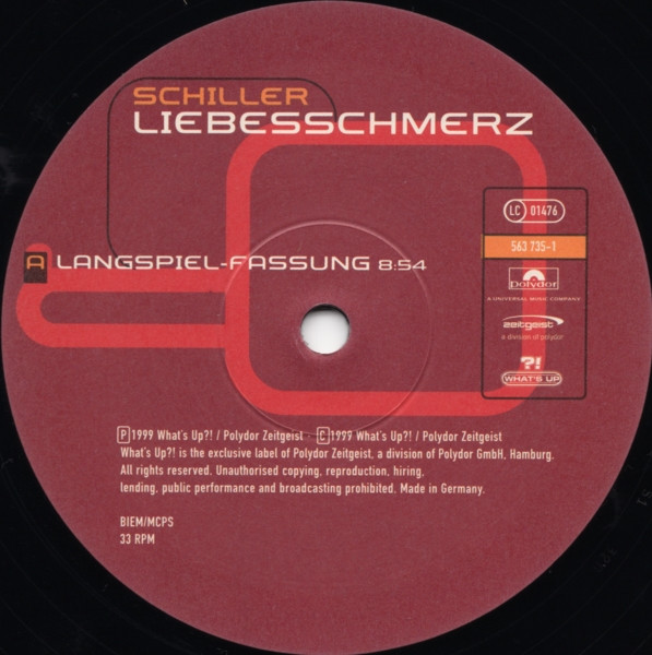 Schiller - Liebesschmerz | What's Up ?! (563 735-1) - 4