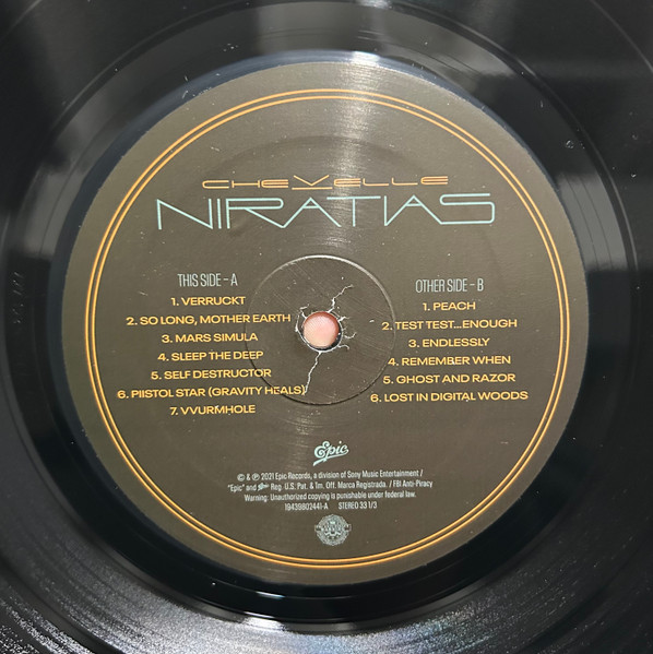 Chevelle - NIRATIAS [Vinyl] | Epic (19439802441) - 3