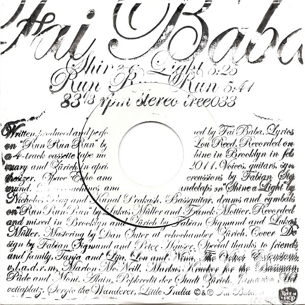 Fai Baba - Shine A Light / Run Run Run | A Tree In A Field Records (TREE033)