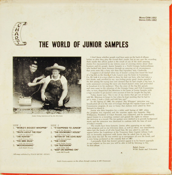 Junior Samples - The World Of Junior Samples | Chart Records (CHS-1002) - 2 Junior Samples - The World Of Junior Samples | Chart Records (CHS-1002) - 2