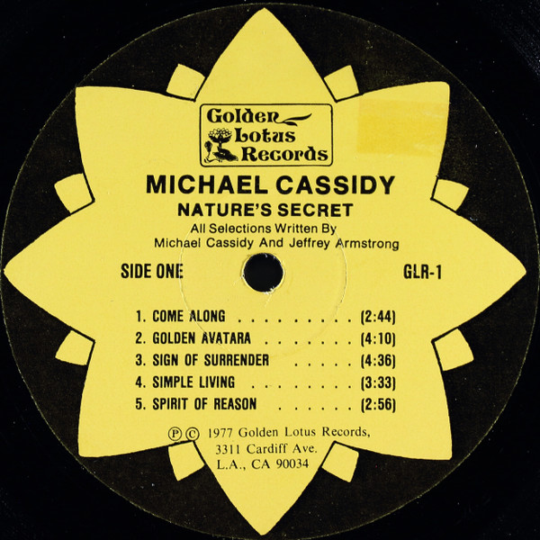 Michael Cassidy - Nature's Secret [Vinyl] | Golden Lotus Records (GLR-1) - 4