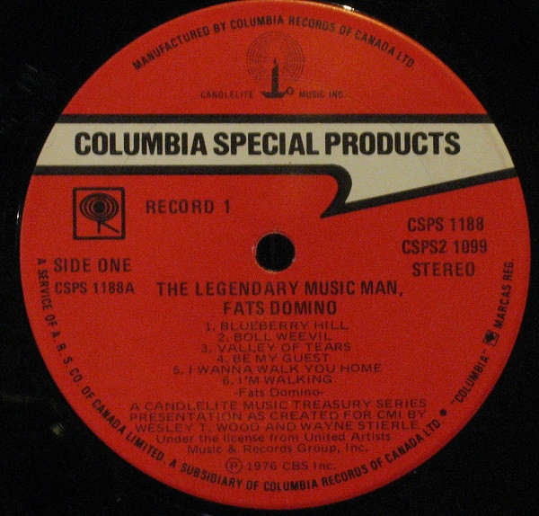 Fats Domino - The Legendary Music Man, Fats Domino | Candlelite Music (CSPS2 1099) - 3 Fats Domino - The Legendary Music Man, Fats Domino | Candlelite Music (CSPS2 1099) - 3