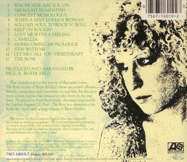 Bette Midler - The Rose (The Original Soundtrack Recording) | Atlantic (7567-16010-2) - 2