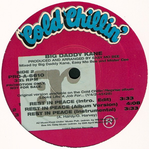 Big Daddy Kane - Looks Like A Job For... / Rest In Peace | Cold Chillin' (PRO-A-6610) - 2 Big Daddy Kane - Looks Like A Job For... / Rest In Peace | Cold Chillin' (PRO-A-6610) - 2