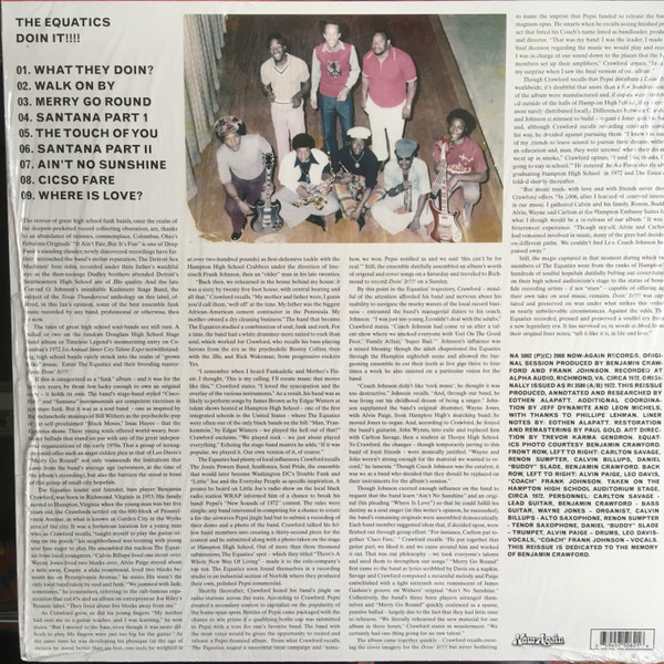 The Equatics - Doin It!!!! | Now-Again Records (NA 5062) - 2 The Equatics - Doin It!!!! | Now-Again Records (NA 5062) - 2