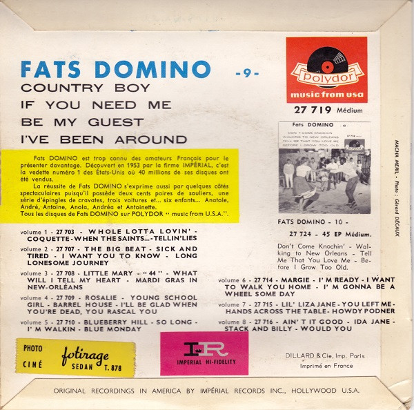 Fats Domino - Vol. 9 - Country Boy | Polydor (27 719) - 2