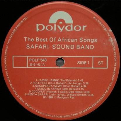 Safari Sound Band - The Best Of African Songs | Polydor (POLP-543) - 3 Safari Sound Band - The Best Of African Songs | Polydor (POLP-543) - 3