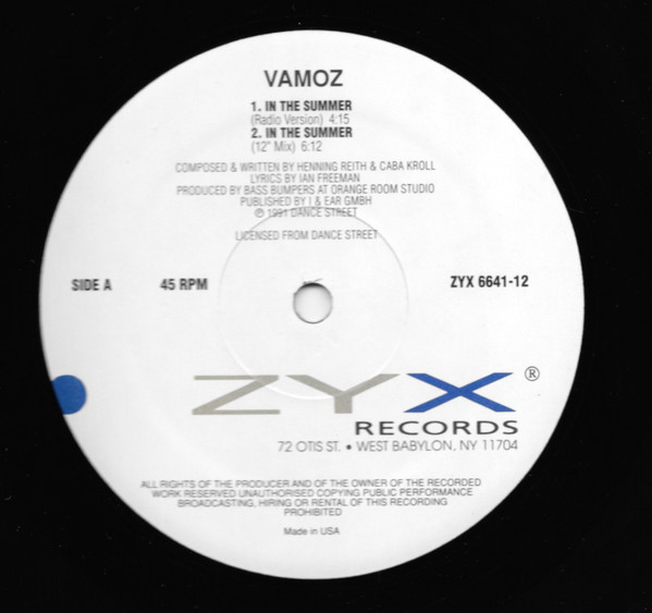 Vamoz - In The Summer | ZYX Records (ZYX 6641-12) - 2 Vamoz - In The Summer | ZYX Records (ZYX 6641-12) - 2