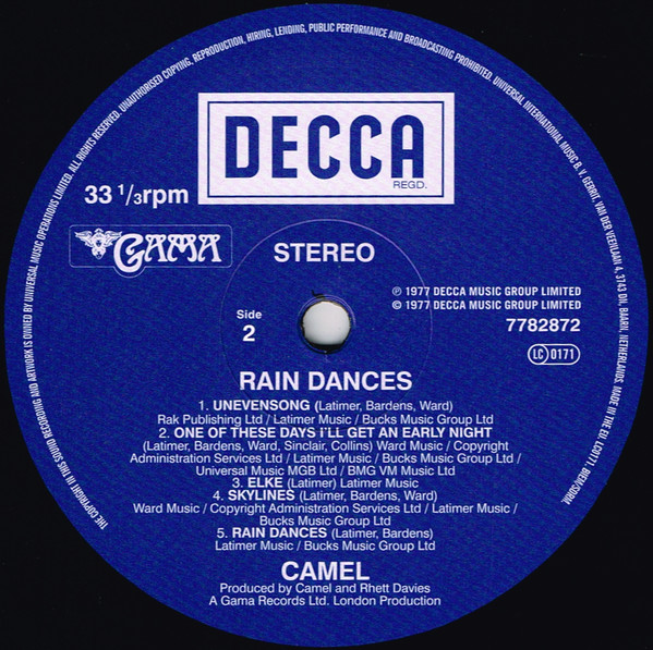 Camel - Rain Dances | Decca (7782872) - 3
