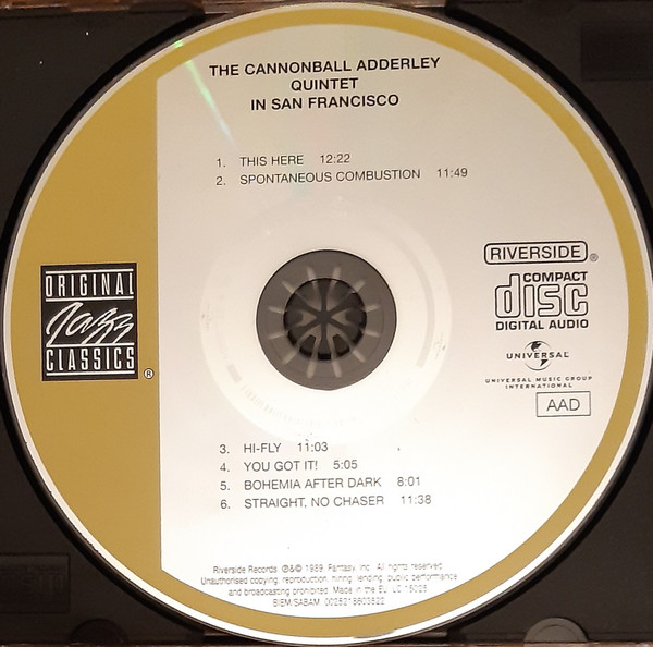 The Cannonball Adderley Quintet - In San Francisco | Original Jazz Classics (0025218603522) - 2