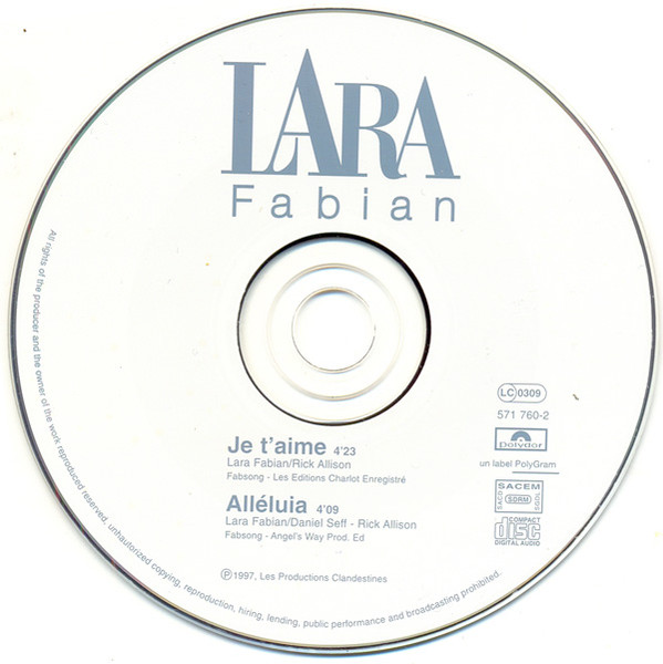 Lara Fabian - Je T'aime | Polydor (571 760-2) - 3