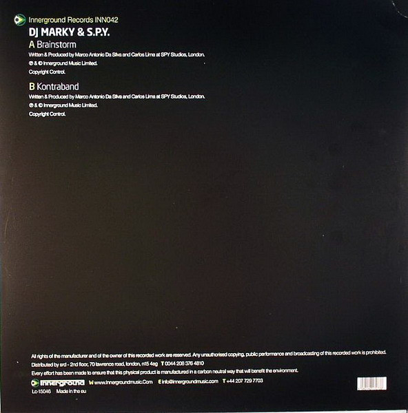 DJ Marky & S.P.Y. - Brainstorm / Kontraband | Innerground Records (INN042) - 2