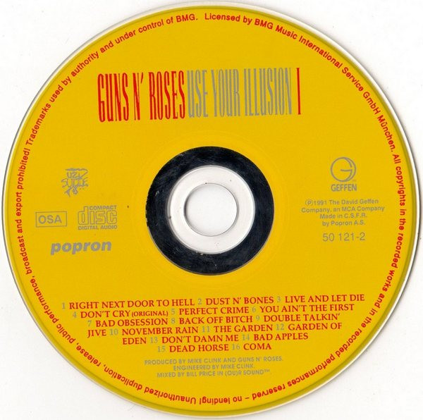 Guns N' Roses - Use Your Illusion I | Popron (50 121-2) - 3 Guns N' Roses - Use Your Illusion I | Popron (50 121-2) - 3