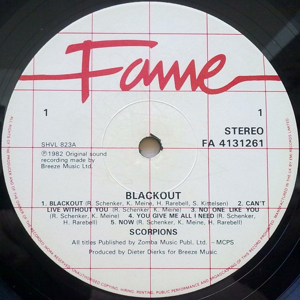 Scorpions - Blackout | Fame (FA 41 3126 1) - 3