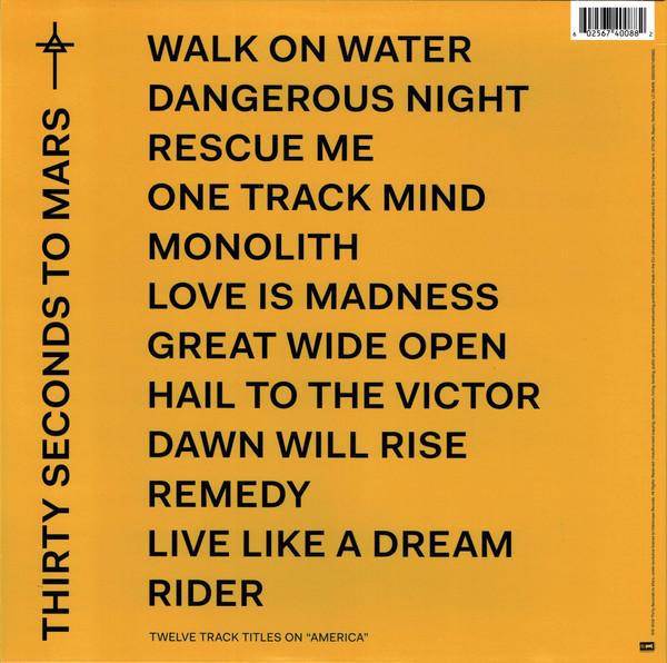 30 Seconds To Mars - America | Interscope Records (00602567400882) - 2 30 Seconds To Mars - America | Interscope Records (00602567400882) - 2