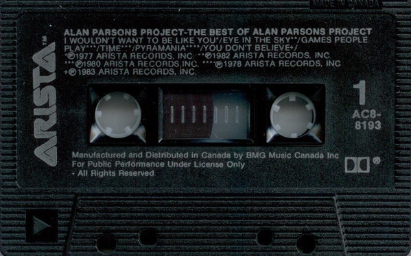 The Alan Parsons Project - The Best Of The Alan Parsons Project | Arista (AC8-8193) - 3