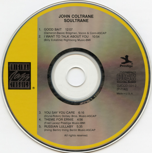 John Coltrane - Soultrane CD | Original Jazz Classics (OJCCD-021-2) - 3
