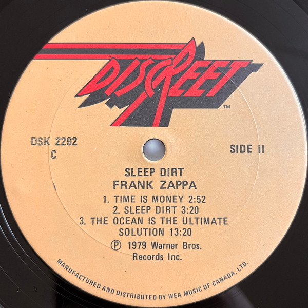 Frank Zappa - Sleep Dirt | Discreet (DSK 2292) - 4 Frank Zappa - Sleep Dirt | Discreet (DSK 2292) - 4