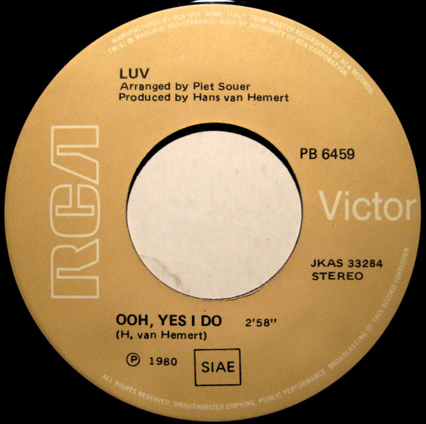Luv' - Ooh, Yes I Do | RCA (PB 6459) - 3