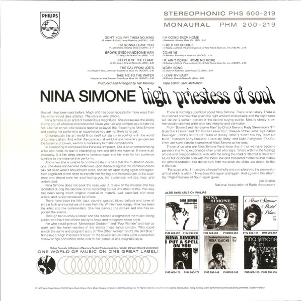 Nina Simone - High Priestess Of Soul | Philips (0600753605745) - 2 Nina Simone - High Priestess Of Soul | Philips (0600753605745) - 2