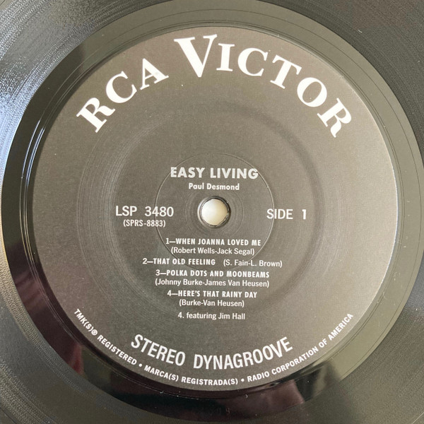 Paul Desmond Featuring Jim Hall - Easy Living | Speakers Corner Records (LSP-3480) - 4