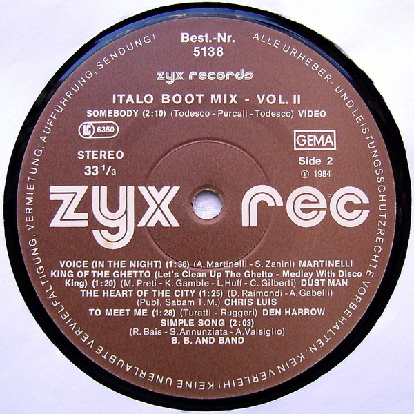 Various - Italo Boot Mix Vol. 2 | ZYX Records (5138) - 4