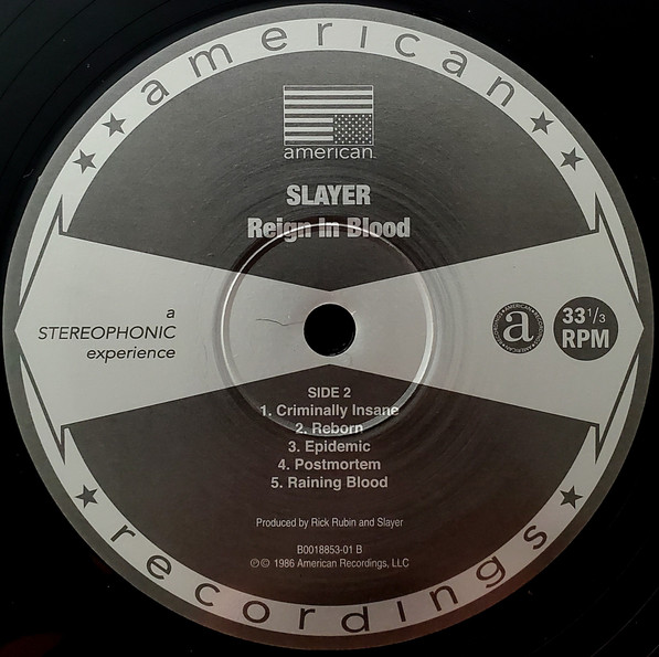 Slayer - Reign In Blood | American Recordings (B0018853-01) - 4 Slayer - Reign In Blood | American Recordings (B0018853-01) - 4