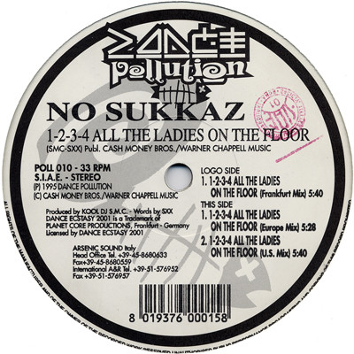 No Sukkaz - 1-2-3-4 All The Ladies On The Floor | Dance Pollution (POLL 010) - 3