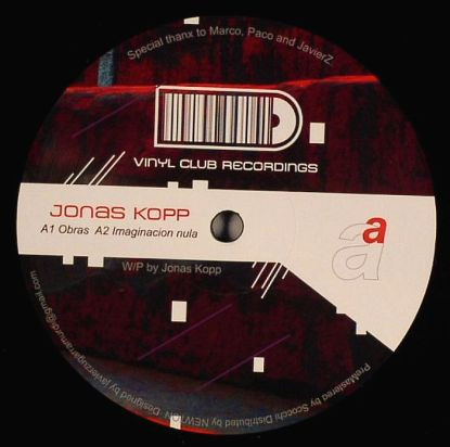 Jonas Kopp - Obras | Vinylclub (VCLUB 006) - main