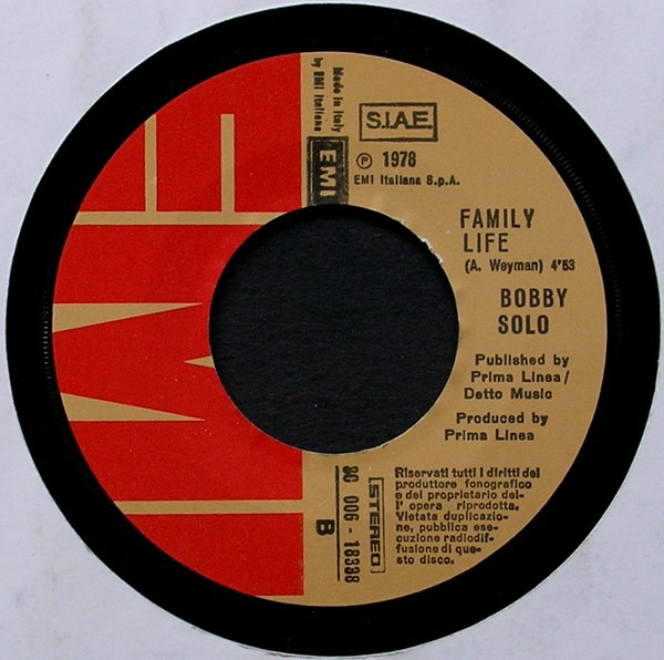 Bobby Solo - Una Lacrima Sul Viso | EMI (3C 006 - 18338) - 4