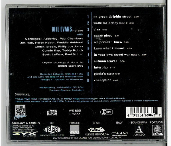 Bill Evans - Jazz Showcase | Original Jazz Classics (OJCCD-6014-2) - 4