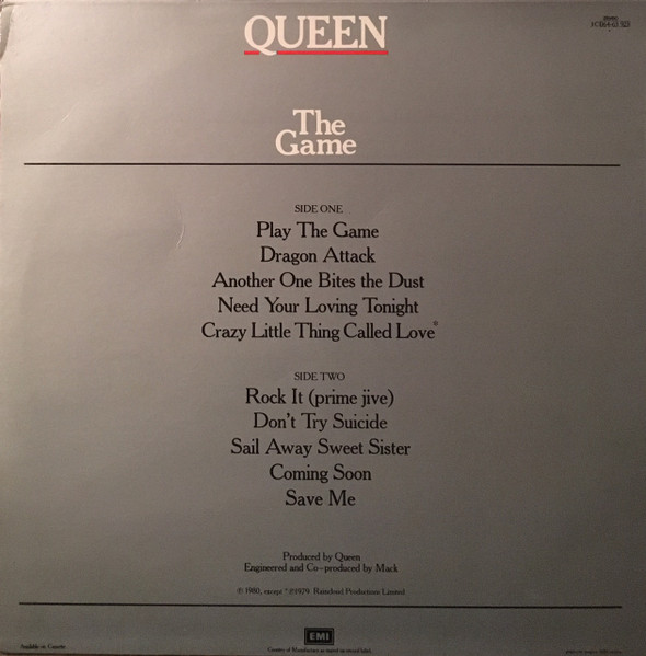 Queen - The Game | EMI (3C 064-63923) - 3