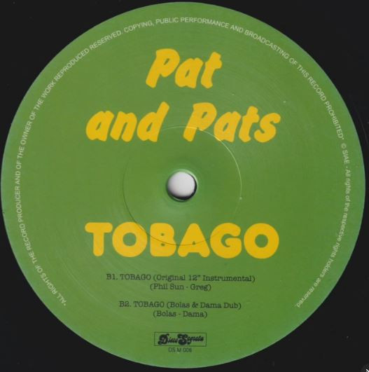 Pat And Pats - Tobago | Disco Segreta (DS M 006) - 3 Pat And Pats - Tobago | Disco Segreta (DS M 006) - 3