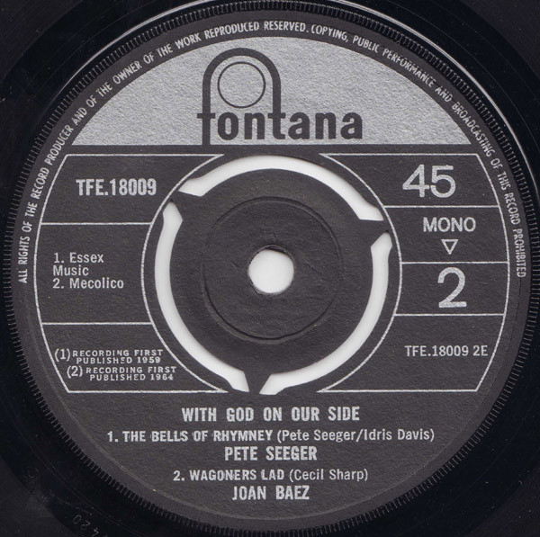 Bob Dylan / Pete Seeger / Joan Baez - With God On Our Side | Fontana (TFE 18009) - 4