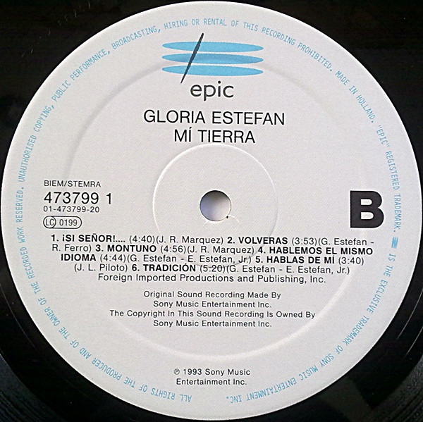 Gloria Estefan - Mi Tierra | Epic (EPC 473799 1) - 4 Gloria Estefan - Mi Tierra | Epic (EPC 473799 1) - 4