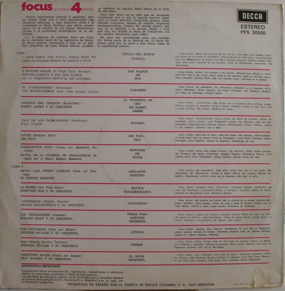Various - Focus On Phase 4 Stereo | Decca (PFS 30500) - 2 Various - Focus On Phase 4 Stereo | Decca (PFS 30500) - 2