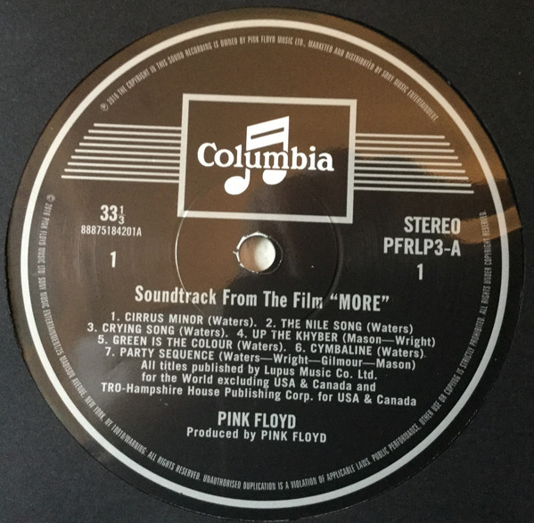 Pink Floyd - Soundtrack From The Film "More" | Pink Floyd Records (PFRLP3) - 3 Pink Floyd - Soundtrack From The Film "More" | Pink Floyd Records (PFRLP3) - 3