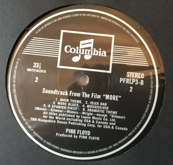 Pink Floyd - Soundtrack From The Film "More" | Pink Floyd Records (PFRLP3) - 2 Pink Floyd - Soundtrack From The Film "More" | Pink Floyd Records (PFRLP3) - 2