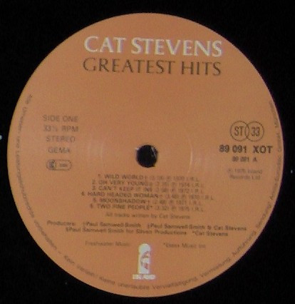 Cat Stevens - Greatest Hits | Island Records (89 091 XOT) - 2