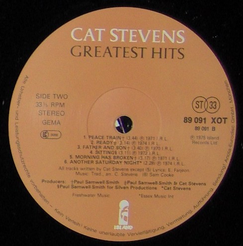 Cat Stevens - Greatest Hits | Island Records (89 091 XOT) - 3