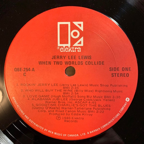 Jerry Lee Lewis - When Two Worlds Collide [Vinyl] | Elektra (Q6E-254) - 3