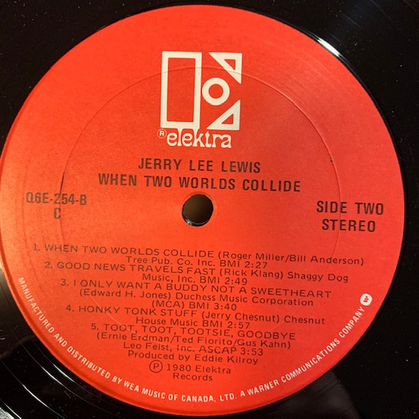 Jerry Lee Lewis - When Two Worlds Collide [Vinyl] | Elektra (Q6E-254) - 4