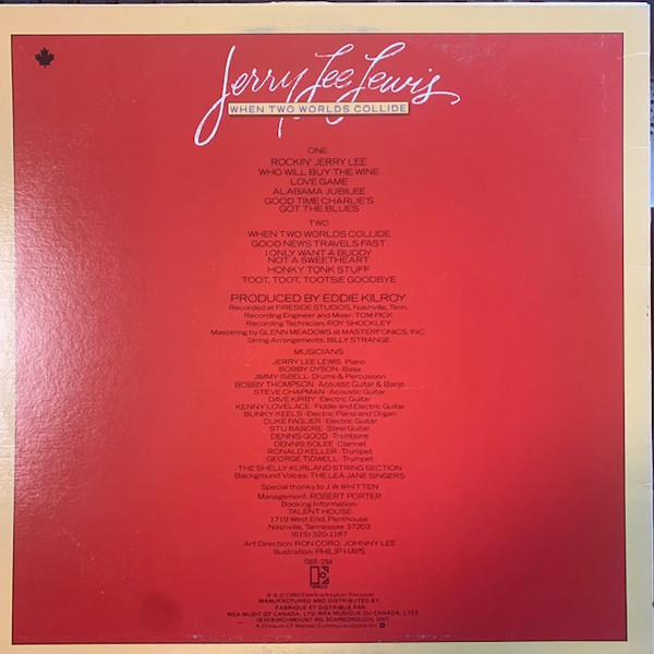 Jerry Lee Lewis - When Two Worlds Collide [Vinyl] | Elektra (Q6E-254) - 2