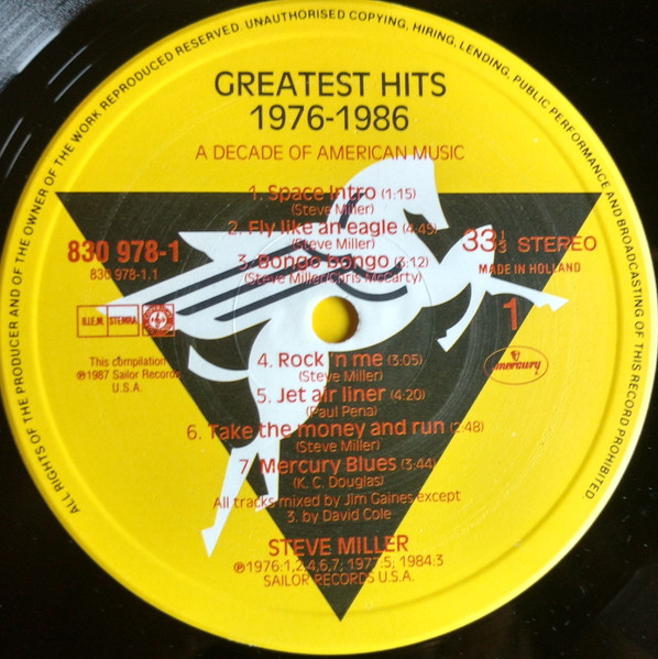 Steve Miller Band - Greatest Hits 1976-1986 | Mercury (830 978-1) - 3