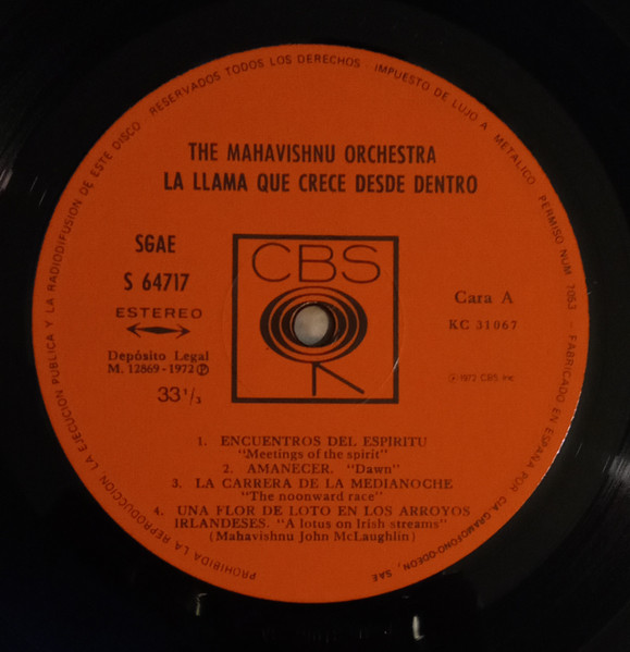 Mahavishnu Orchestra With John McLaughlin - The Inner Mounting Flame | CBS (S 64717) - 3